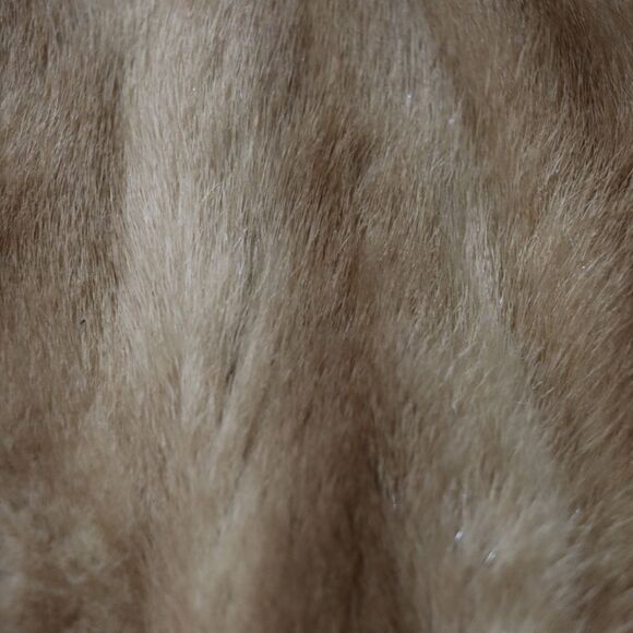 Vintage Mink or Fox Fur Stole Wrap with Pockets Old Money Glam Mob Wife OS - Picture 14 of 16